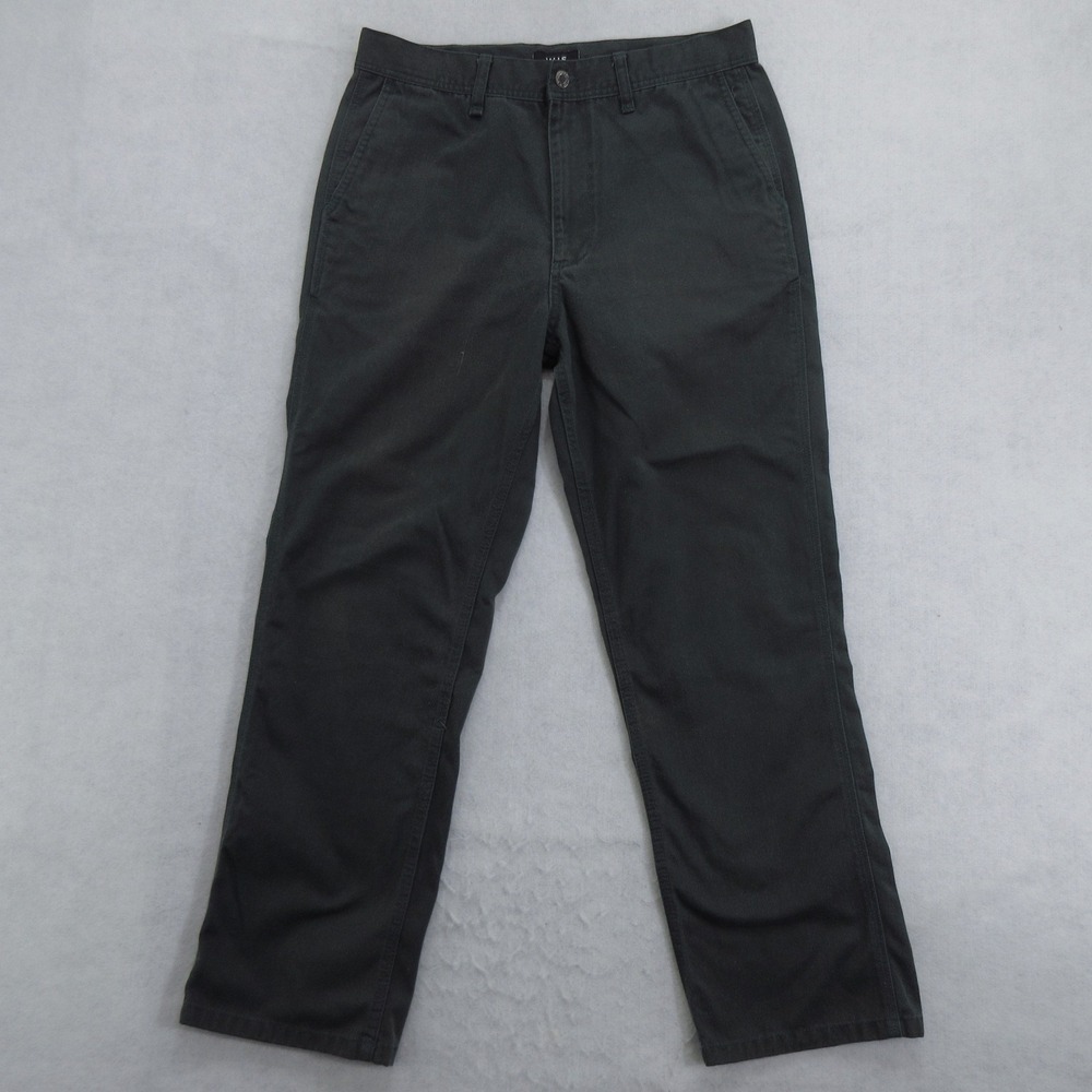HUF Mens Green Chino Pants Size 30 Straight Leg Cotton Polyester Blend